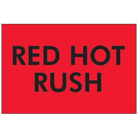 Bsc Preferred 2 x 3'' - ''Red Hot Rush'' Fluorescent Red Labels BUY00021126